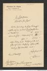 Nachlass Franz Steindachner, Brief von Adolf Daum an Franz Steindachner (08.11.1907), Inv.Nr. 95.01, Seite 1